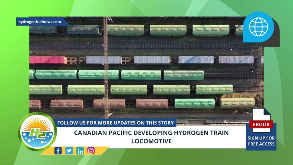 'Video thumbnail for French Version - Canadian Pacific developing hydrogen train locomotive'
