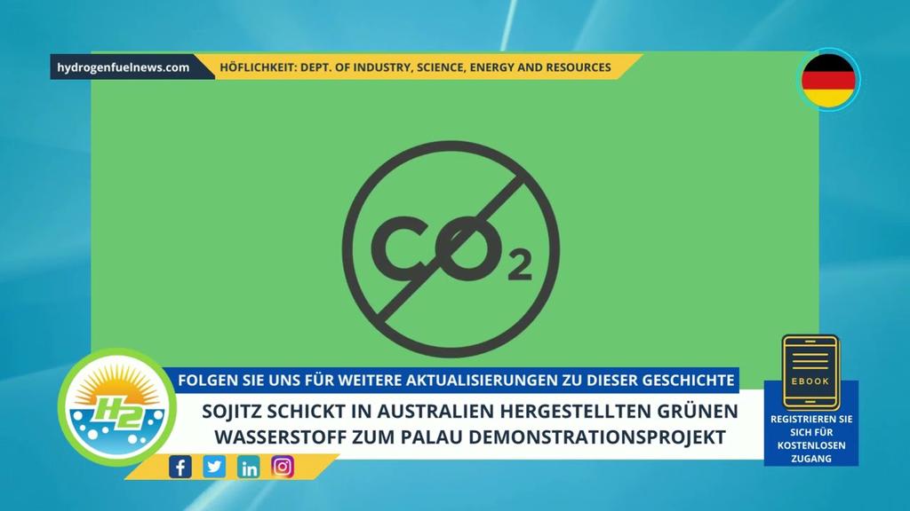 'Video thumbnail for [German] Sojitz to send Australian-made green hydrogen to Palau demonstration project'