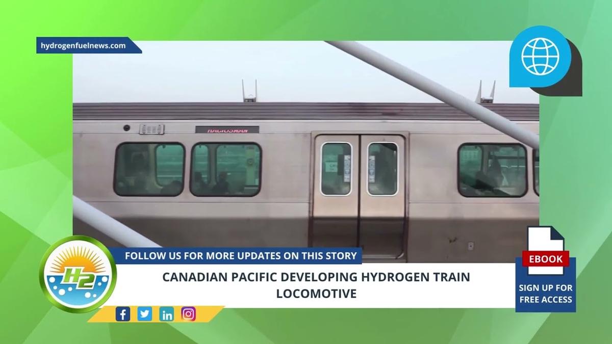 'Video thumbnail for Canadian Pacific developing hydrogen train locomotive'