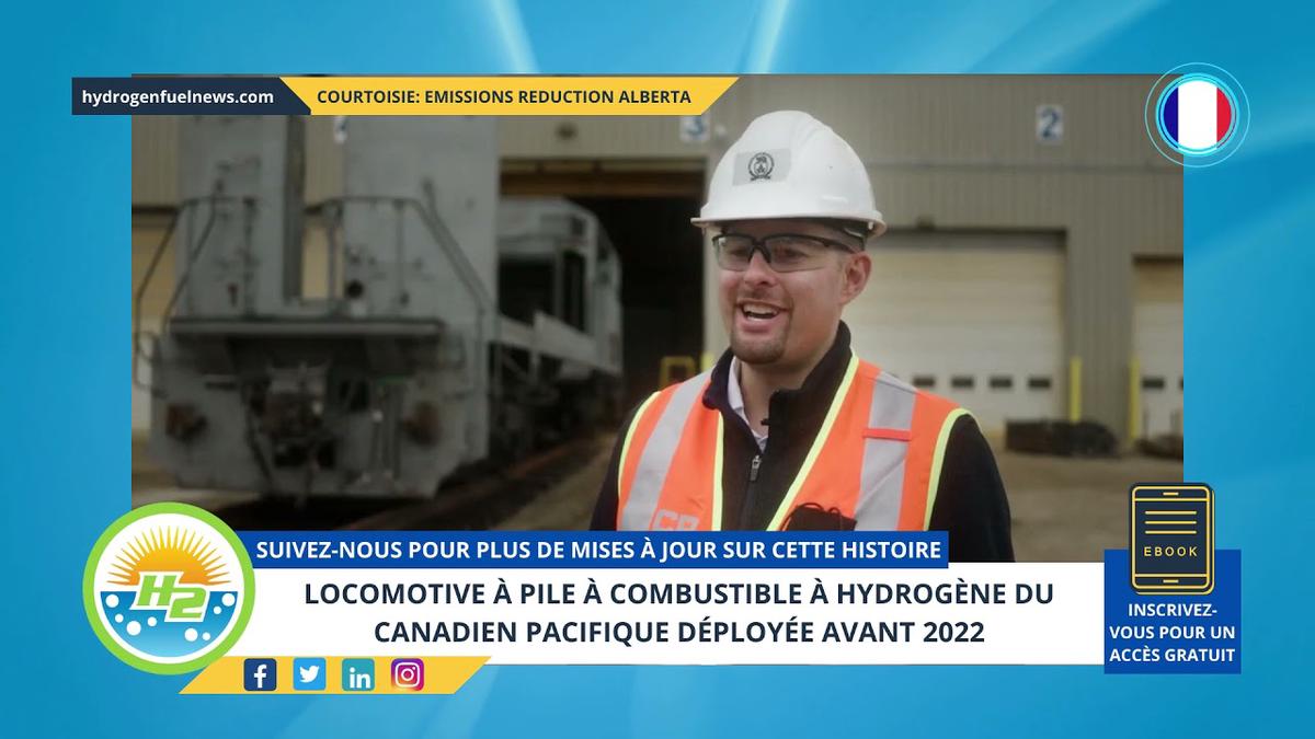 'Video thumbnail for [French] Hydrogen fuel cell locomotive from Canadian Pacific to roll out before 2022'