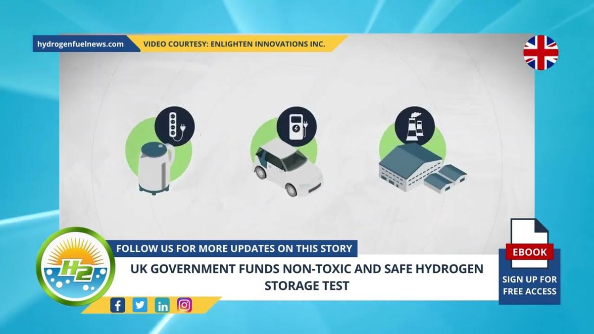 'Video thumbnail for UK government funds non-toxic and safe hydrogen storage test'