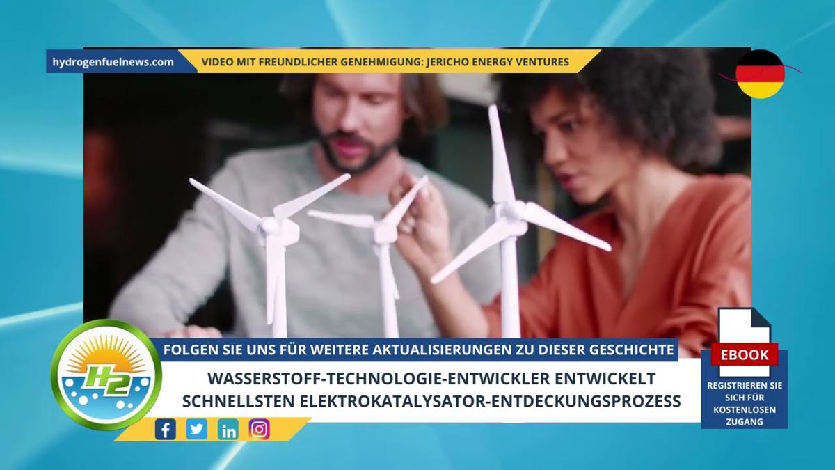 'Video thumbnail for [German] Hydrogen tech developer to build fastest electrocatalyst discovery process'