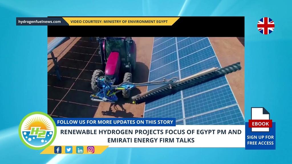'Video thumbnail for Renewable hydrogen projects focus of Egypt PM and Emirati energy firm talks'