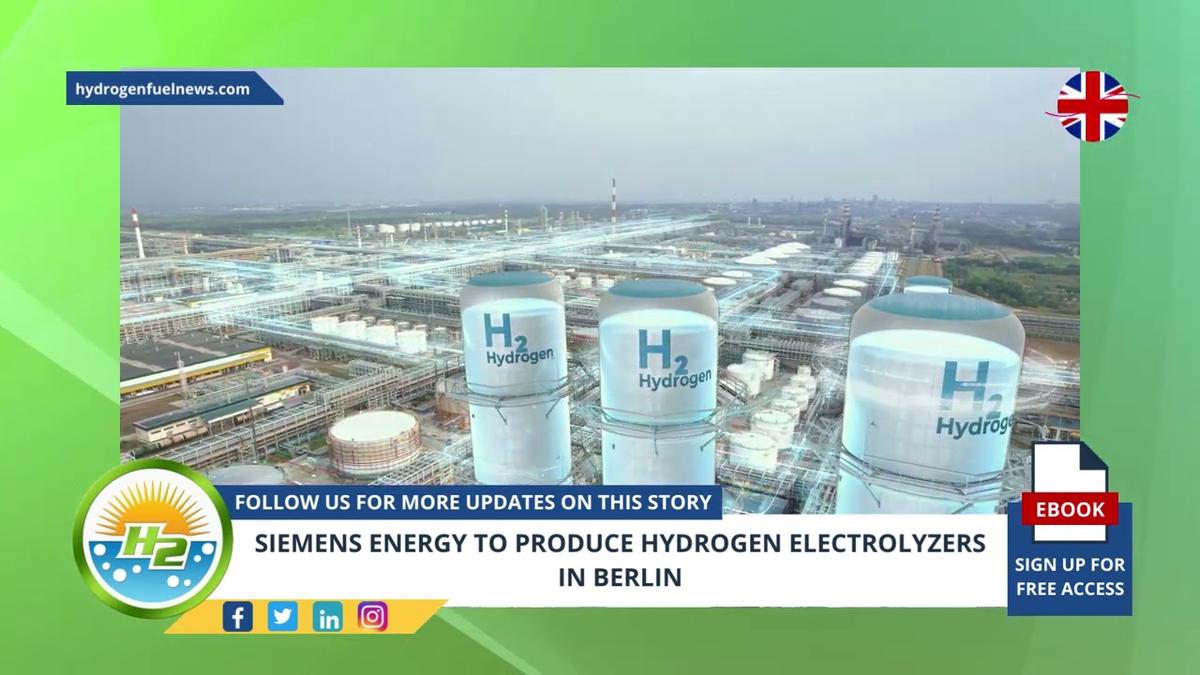 'Video thumbnail for Siemens Energy to produce hydrogen electrolyzers in Berlin'