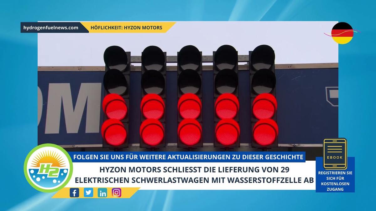 'Video thumbnail for [German] Hyzon Motors completes delivery of 29 hydrogen fuel cell electric heavy-duty trucks'