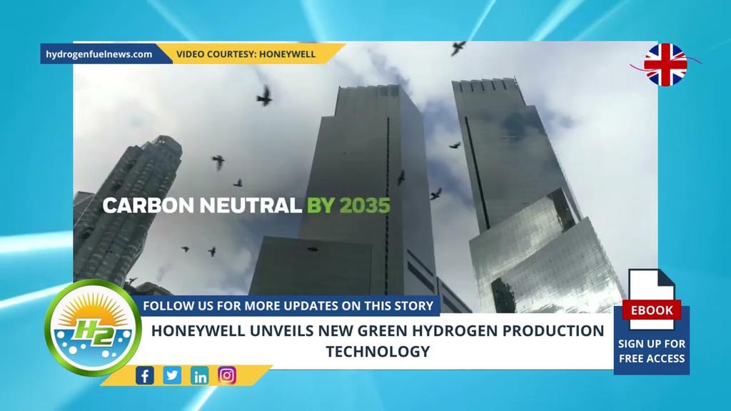 'Video thumbnail for Honeywell unveils new green hydrogen production technology'