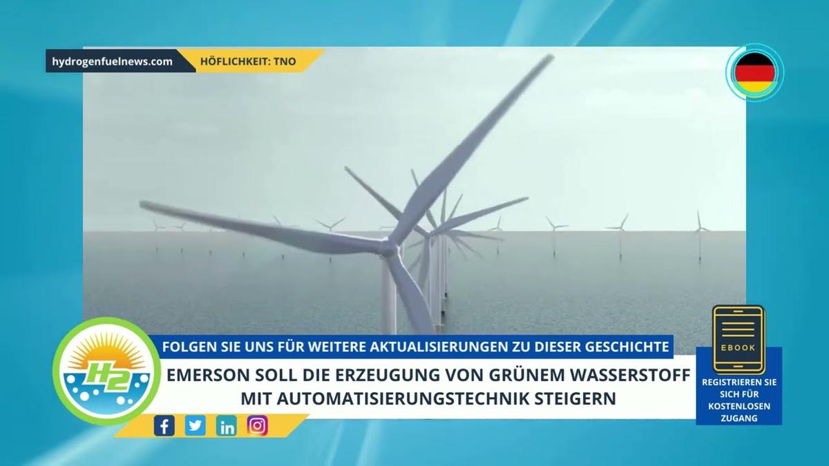 'Video thumbnail for [German] Emerson aims to boost green hydrogen production with automation tech'