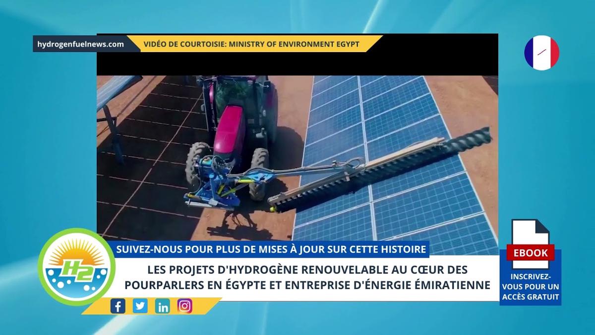 'Video thumbnail for [French] Renewable hydrogen projects focus of Egypt PM and Emirati energy firm talks'
