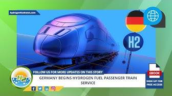 'Video thumbnail for Germany begins hydrogen fuel passenger train service'