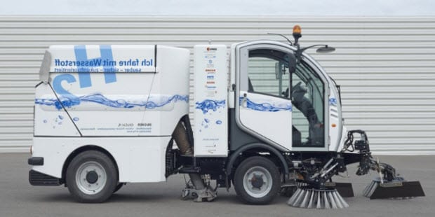 hydrogen powered street cleaning vehicles