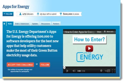 Energy apps contest screen shot