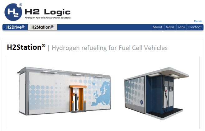 H2 Logic website preview for hydrogen fuel stations