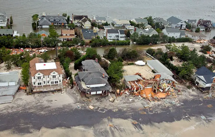 Damage from Hurricane Sandy