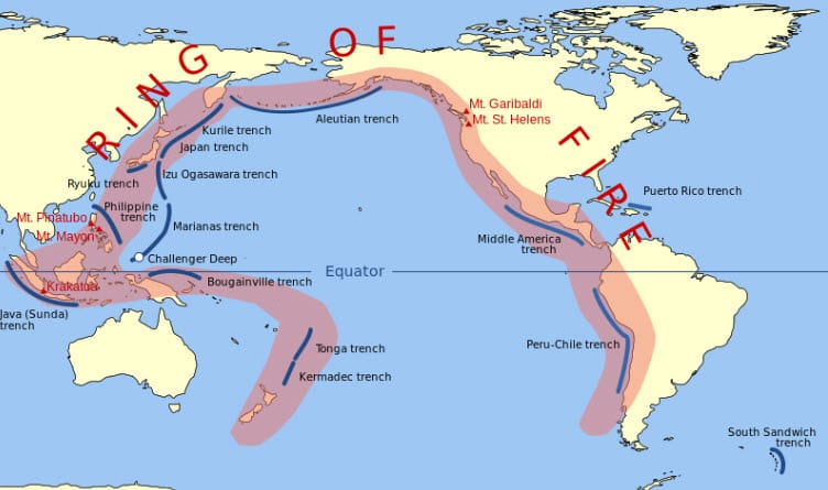 Geothermal Energy around the Ring of fire areas