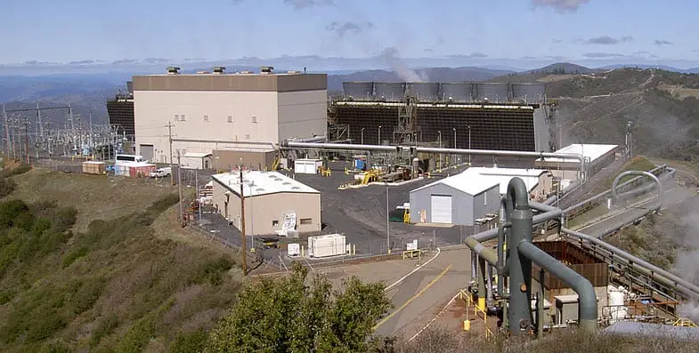 Geothermal Plant in Sonoma Country Northern California