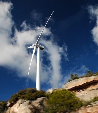 Wind Energy - Turbine on Hill