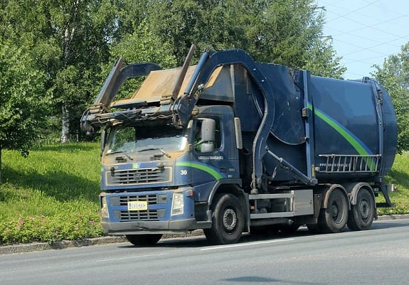 Landfill gas to energy - garbage truck