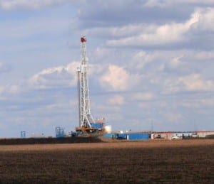 Fracking - Gas drilling well