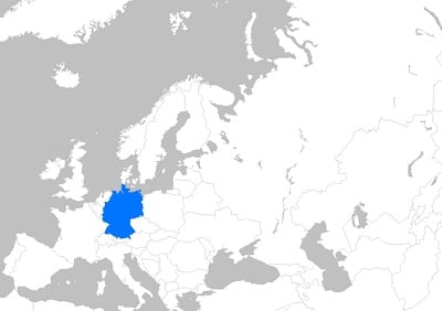 Hydrogen Fuel Cells - Map highlighting Germany