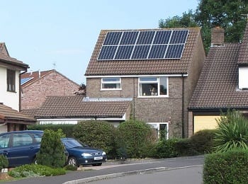 House with Solar Energy Panels