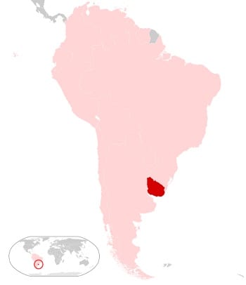 Map of Uruguay - Renewable Energy