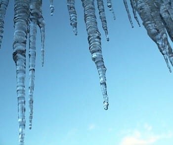 CO2 Emissions & effect on ice age - Image of icicles