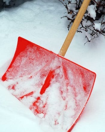 Green Building - Shovel in Snow