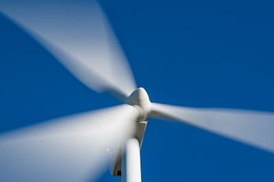 Wind Energy and Hydrogen Fuel Production - Spinning Wind Turbine