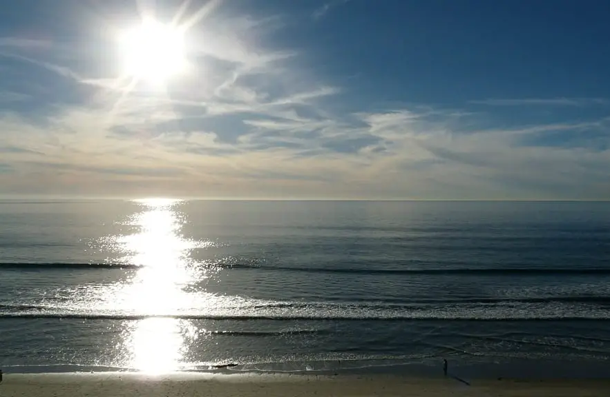 Solar Energy - Sunset on Beach in California