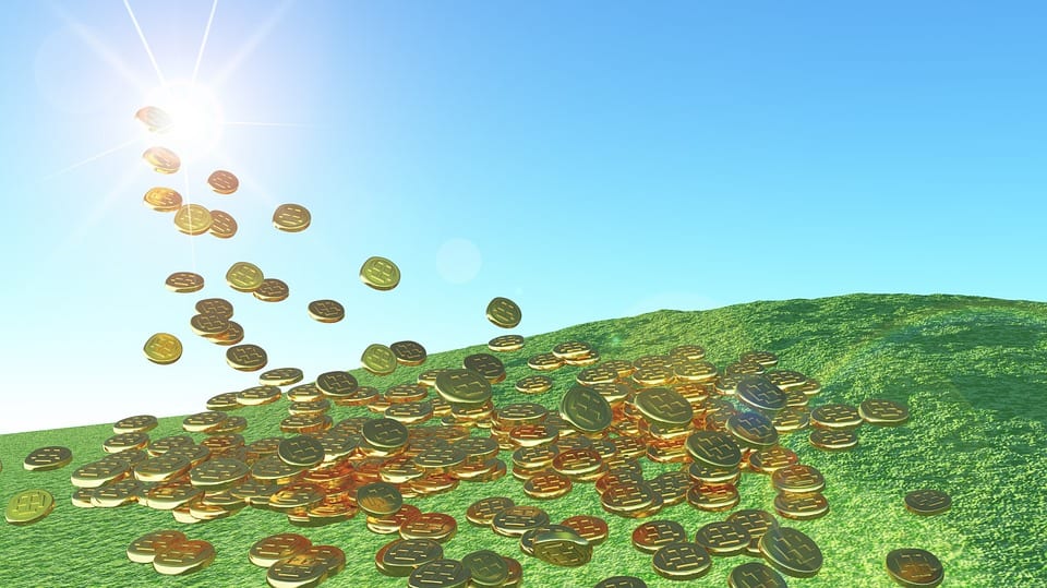 Solar Energy Investment - Sunshine and coins