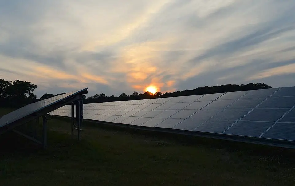 Solar Energy Projects - Solar Farm at Sunset