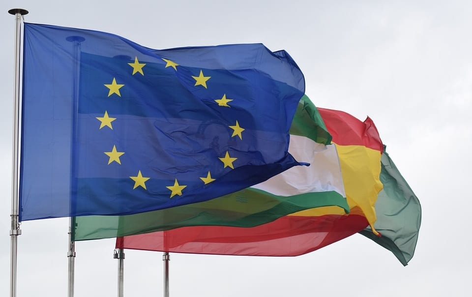 EU Flag - Renewable Energy European Union and Europe