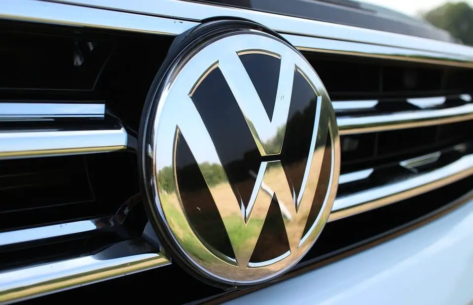 Electric Vehicles - Volkswagen Logo on Vehicle