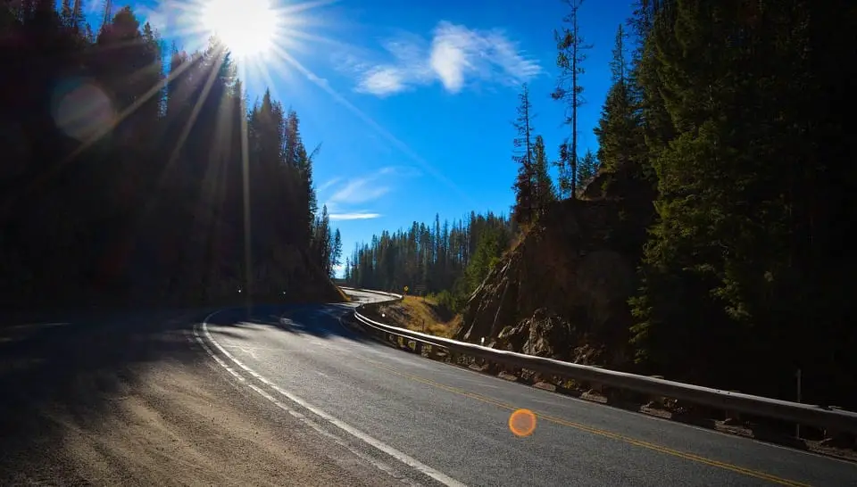 Sunshine on Montana Country Road