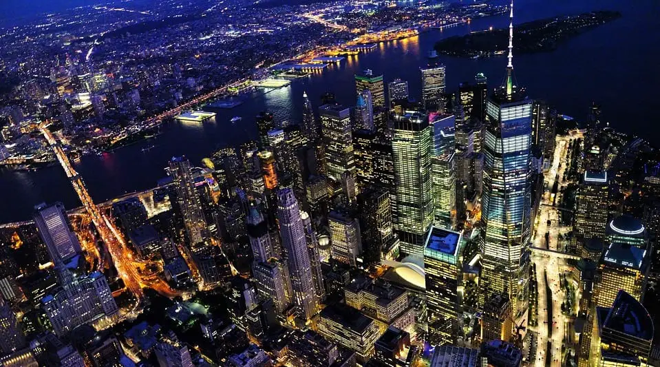 Electric Vehicles - New York City at Night