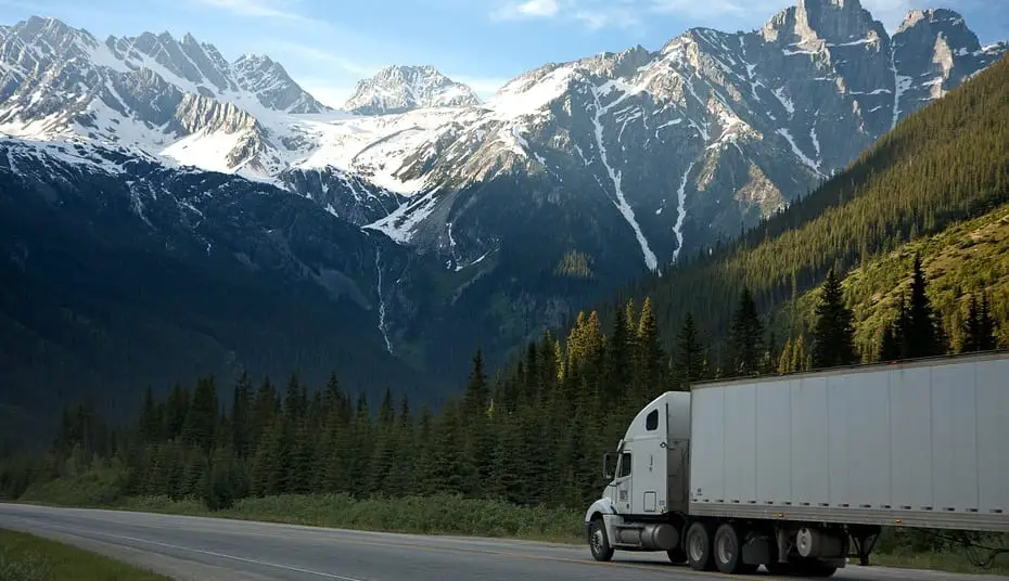 fuel cells - Transport Truck on Highway