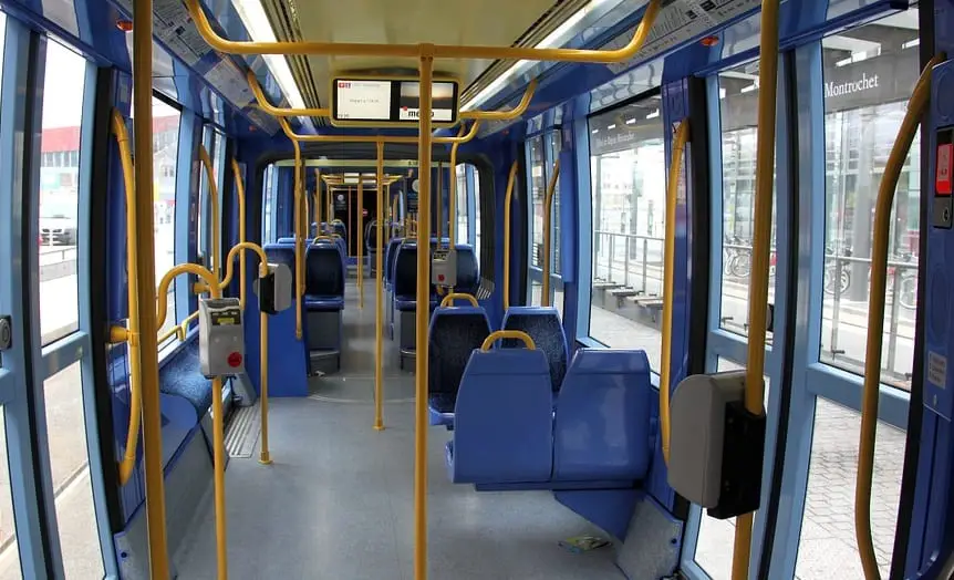 Fuel Cell Buses - Inside of Public Transit Bus