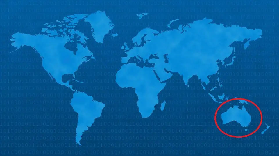 Hydrogen Fuel - World Map with Australia highlighted