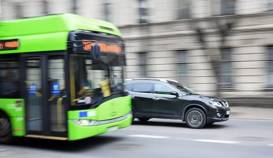 Hydrogen Fuel Vehicles - Image of Bus on Road