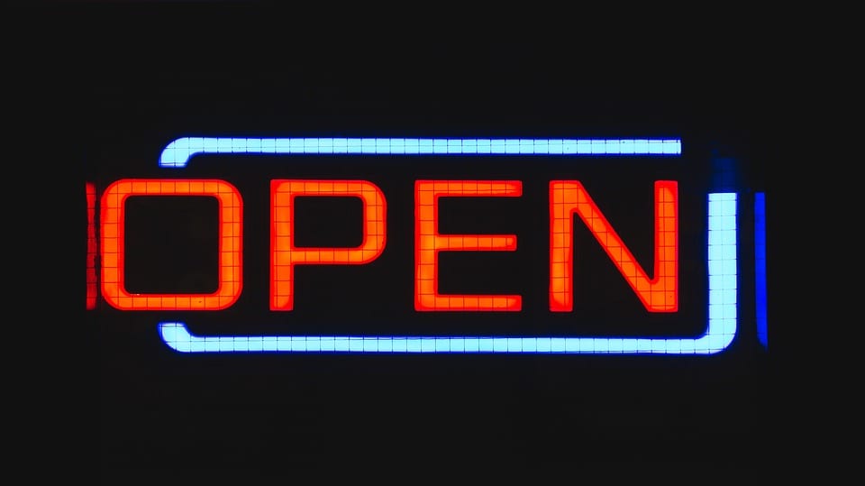 Hydrogen Facility Open - Open Sign