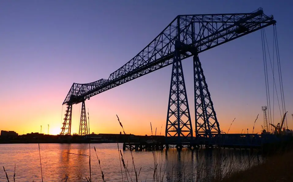 UK Hydrogen in Teesside -Transporter Bridge in Middlesbrough - Teesside - England