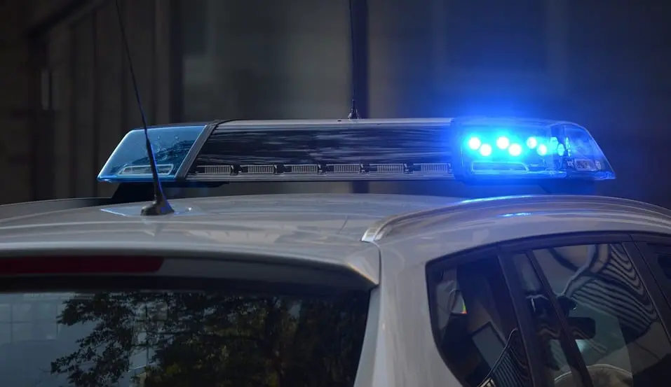 Hydrogen Police Bus - Police car with blue lights