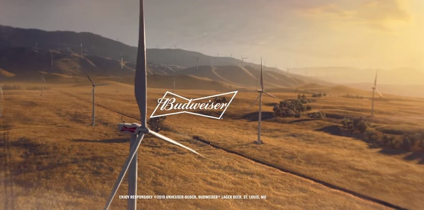 Budweiser Super Bowl commercial puts the spotlight on wind energy