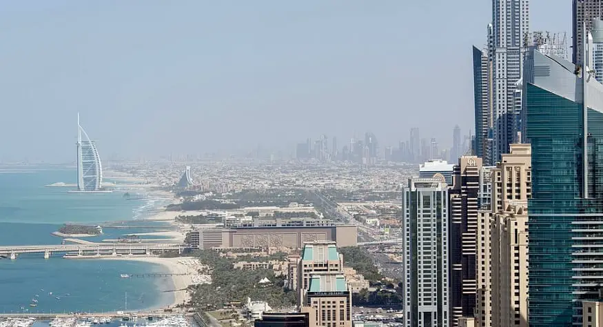 Solar hydrogen production - Dubai cityscape