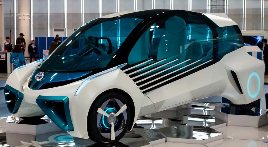 Hydrogen storage challenges - Toyota fuel cell vehicle concept car