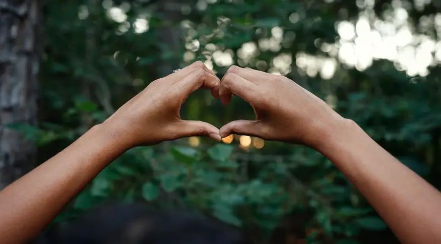 Latin America renewable energy goal - hands making heart