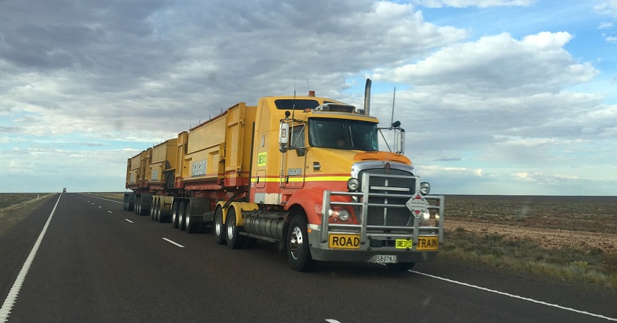 hydrogen fuel cell trucks - truck on road