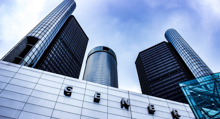 GM electric car - General Motors Building