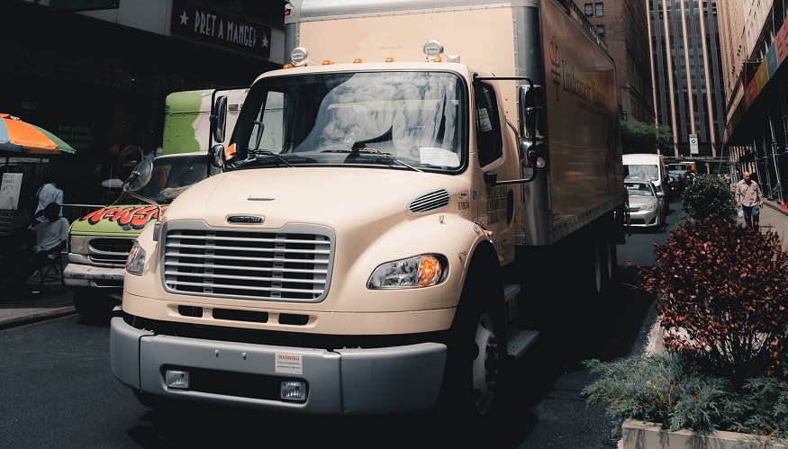 Commercial Trucks - Truck on city road