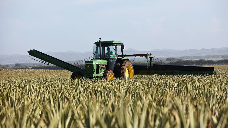 Hydrogen powered tractors - Man driving tractor